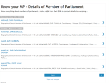 Tablet Screenshot of indianmemberofparliament.blogspot.com
