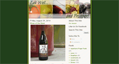 Desktop Screenshot of eatwellandprosper.blogspot.com