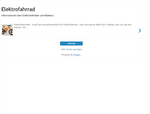 Tablet Screenshot of elektrofahrrad-info.blogspot.com