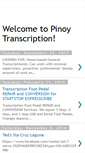 Mobile Screenshot of pinoytranscription.blogspot.com