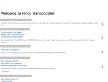 Tablet Screenshot of pinoytranscription.blogspot.com