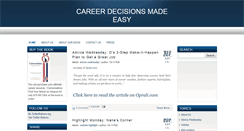 Desktop Screenshot of careerdecisionsmadeeasy.blogspot.com