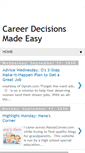 Mobile Screenshot of careerdecisionsmadeeasy.blogspot.com