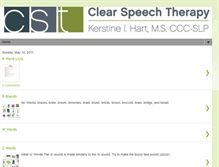 Tablet Screenshot of clearspeechtherapy.blogspot.com