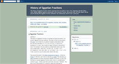 Desktop Screenshot of historyofegyptianfractions.blogspot.com