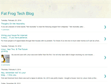Tablet Screenshot of fatfrogtechblog.blogspot.com