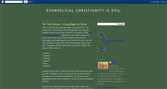 Desktop Screenshot of evangelicalchristianityisevil.blogspot.com