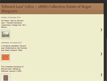 Tablet Screenshot of edwardlearcollection.blogspot.com