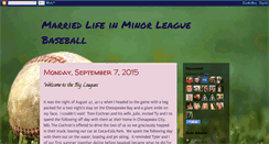 Desktop Screenshot of marriedlifeinminorleaguebaseball.blogspot.com