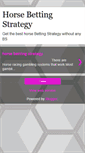Mobile Screenshot of besthorsebettingstrategy.blogspot.com