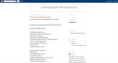 Desktop Screenshot of lowongankosong.blogspot.com