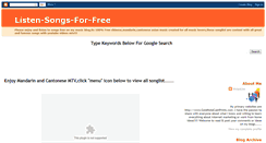 Desktop Screenshot of listen-songs-for-free.blogspot.com