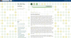 Desktop Screenshot of mykidisautistic.blogspot.com