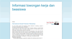 Desktop Screenshot of informasilowongankerjadanbeasiswa.blogspot.com