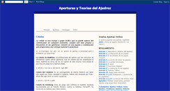 Desktop Screenshot of aperturasyteoriadelajedrez.blogspot.com