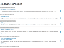 Tablet Screenshot of mrhughesapenglish.blogspot.com