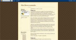 Desktop Screenshot of alexroverwannabe.blogspot.com