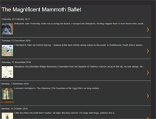 Tablet Screenshot of magnificentmammothballet.blogspot.com