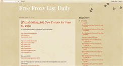 Desktop Screenshot of freeproxylistdaily.blogspot.com