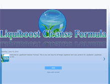 Tablet Screenshot of liquiboostcleanseformula.blogspot.com