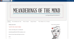 Desktop Screenshot of meanderingsofthemind1426.blogspot.com