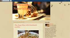 Desktop Screenshot of deliciouslynourishing.blogspot.com