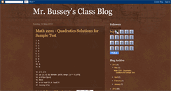 Desktop Screenshot of mrbussey.blogspot.com