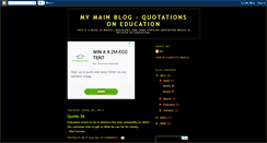 Desktop Screenshot of educationquotations.blogspot.com