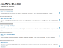 Tablet Screenshot of mon-monde-parallele.blogspot.com