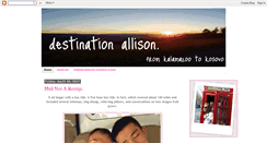 Desktop Screenshot of destinationallison.blogspot.com