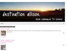 Tablet Screenshot of destinationallison.blogspot.com