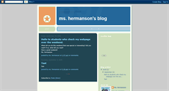 Desktop Screenshot of mshermansonsblog.blogspot.com