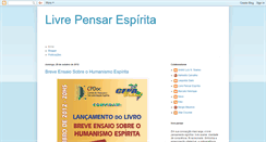 Desktop Screenshot of livrepensarespirita.blogspot.com