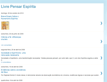 Tablet Screenshot of livrepensarespirita.blogspot.com