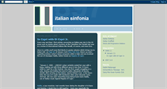 Desktop Screenshot of italiansinfonia.blogspot.com