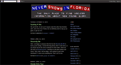 Desktop Screenshot of neversnowsinflorida.blogspot.com