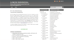 Desktop Screenshot of loker-indonesia.blogspot.com