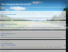Tablet Screenshot of intergenerationallibrary.blogspot.com