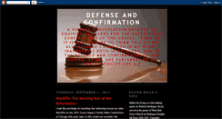 Desktop Screenshot of defenseandconfirmation.blogspot.com