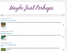 Tablet Screenshot of maybejustperhaps.blogspot.com