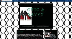 Desktop Screenshot of chicsavvystyle.blogspot.com