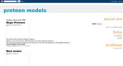 Desktop Screenshot of preteenmodels.blogspot.com