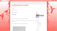 Desktop Screenshot of justesentiments.blogspot.com