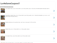 Tablet Screenshot of luvmesomecoupons.blogspot.com