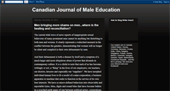 Desktop Screenshot of canadianjournalofmaleeducation.blogspot.com