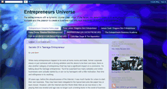 Desktop Screenshot of entrepreneursuniverse.blogspot.com