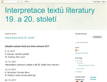 Tablet Screenshot of interpretaceliteratury.blogspot.com