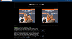 Desktop Screenshot of craiglistproxy.blogspot.com