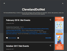 Tablet Screenshot of clevelanddotnet.blogspot.com