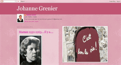 Desktop Screenshot of johannegrenier.blogspot.com